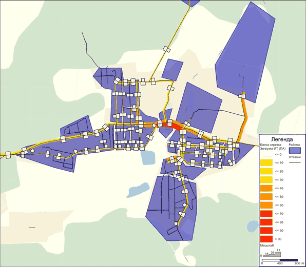 КСОДД - загрузка сети транспортной модели городского округа