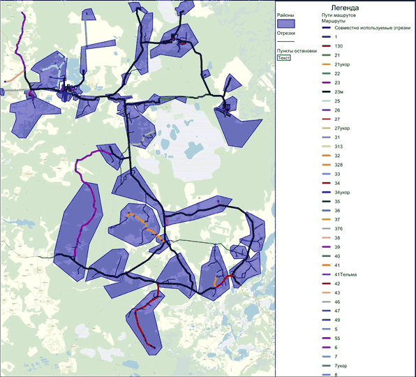 КСОДД - схема маршрутов (общественного) транспорта общего пользования муниципального района