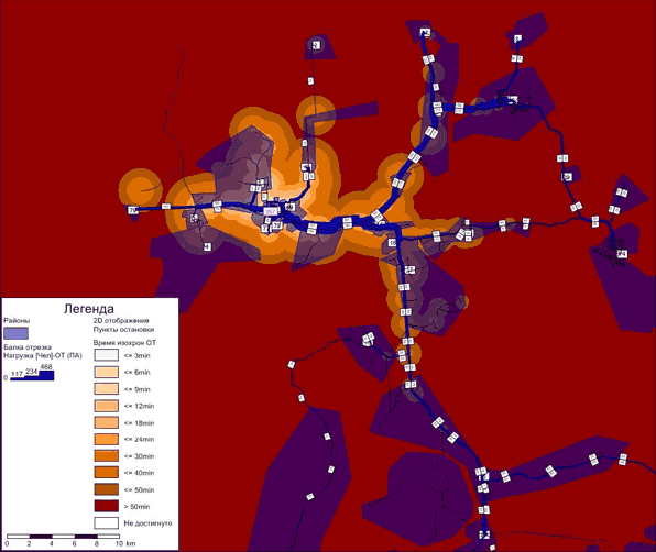 КСОДД- схема доступности сети с помощью маршрутного (общественного) транспорта муниципального района